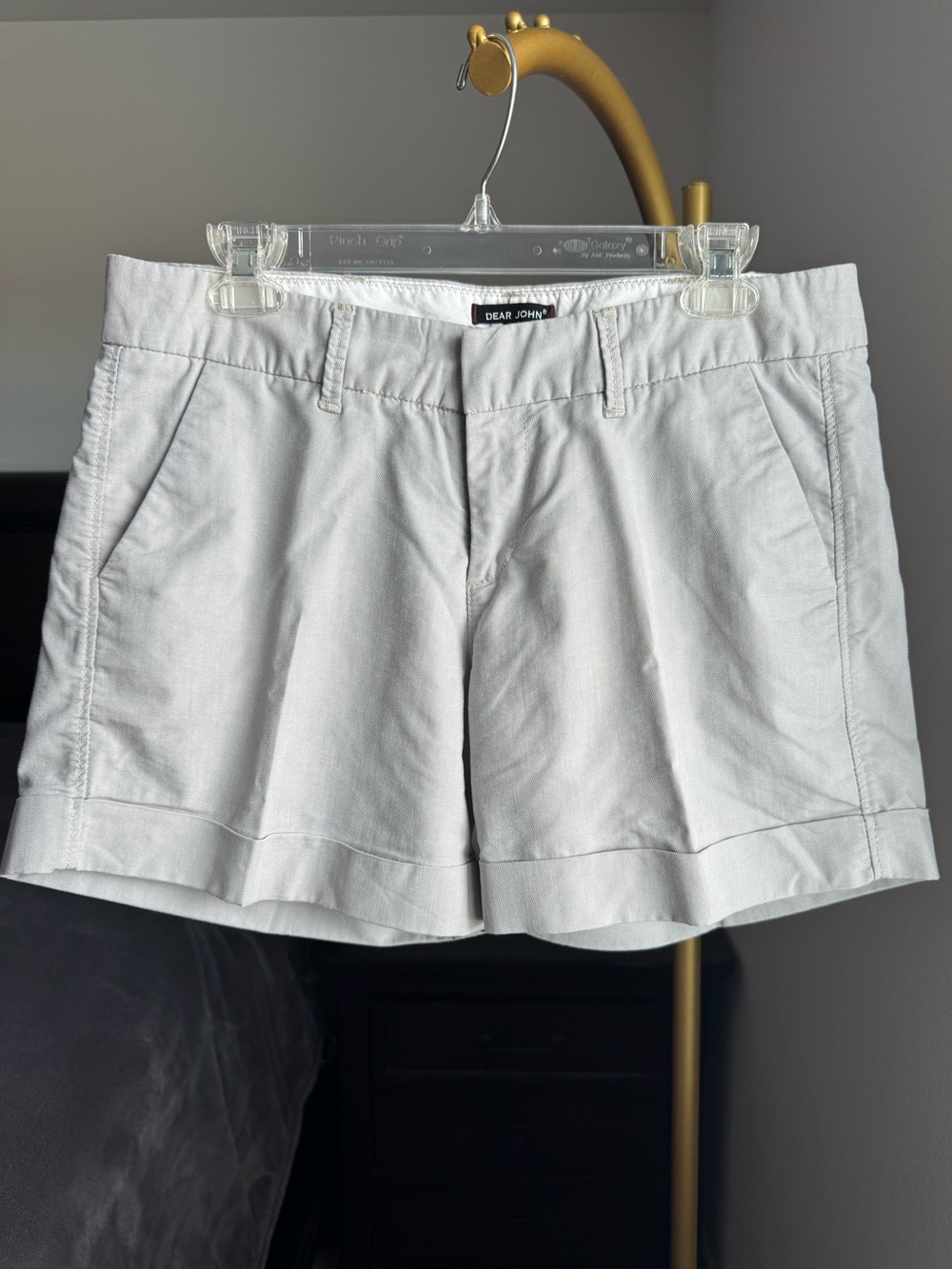 Dear John Stone Gray Cuffed Chino Shorts Size 30 Casual Summer